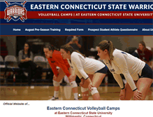 Tablet Screenshot of easternctvolleyballcamps.com